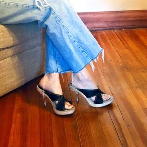 Prada High Heels Black Strap